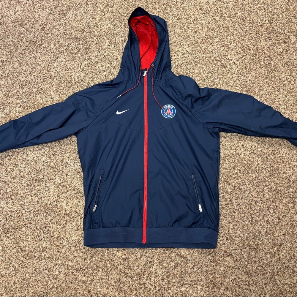 Nike Red and Navy Team Jacket with Paris Motif